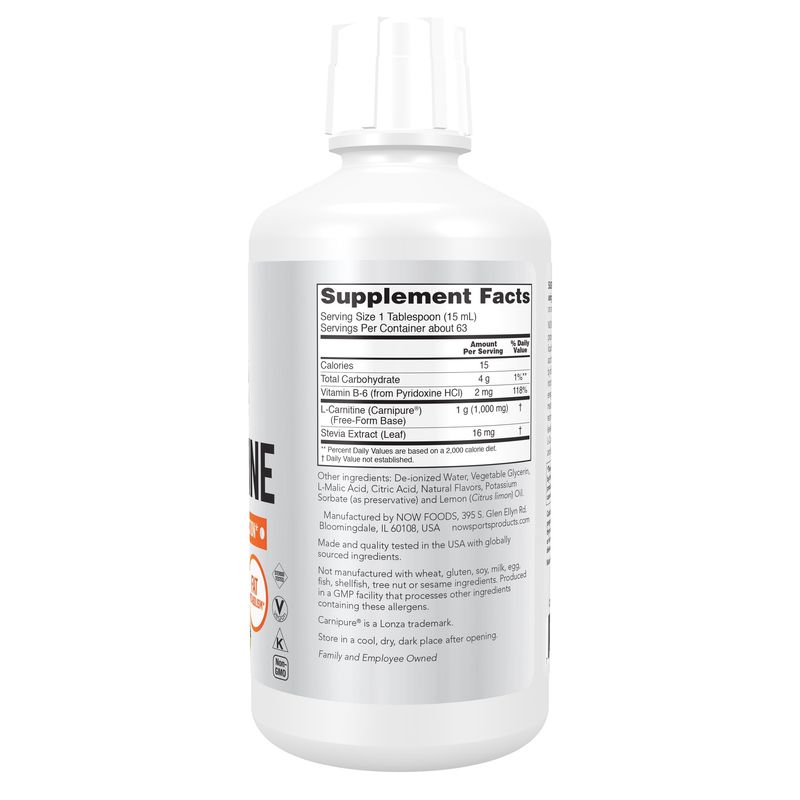 Now Sports, Liquid L-Carnitine 1000 Mg Citrus Flavor 32 Fl. oz.