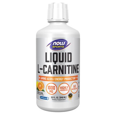 Now Sports, Liquid L-Carnitine 1000 Mg Citrus Flavor 32 Fl. oz. Now Sports, Liquid L-Carnitine 1000 Mg Citrus Flavor 32 Fl. oz.