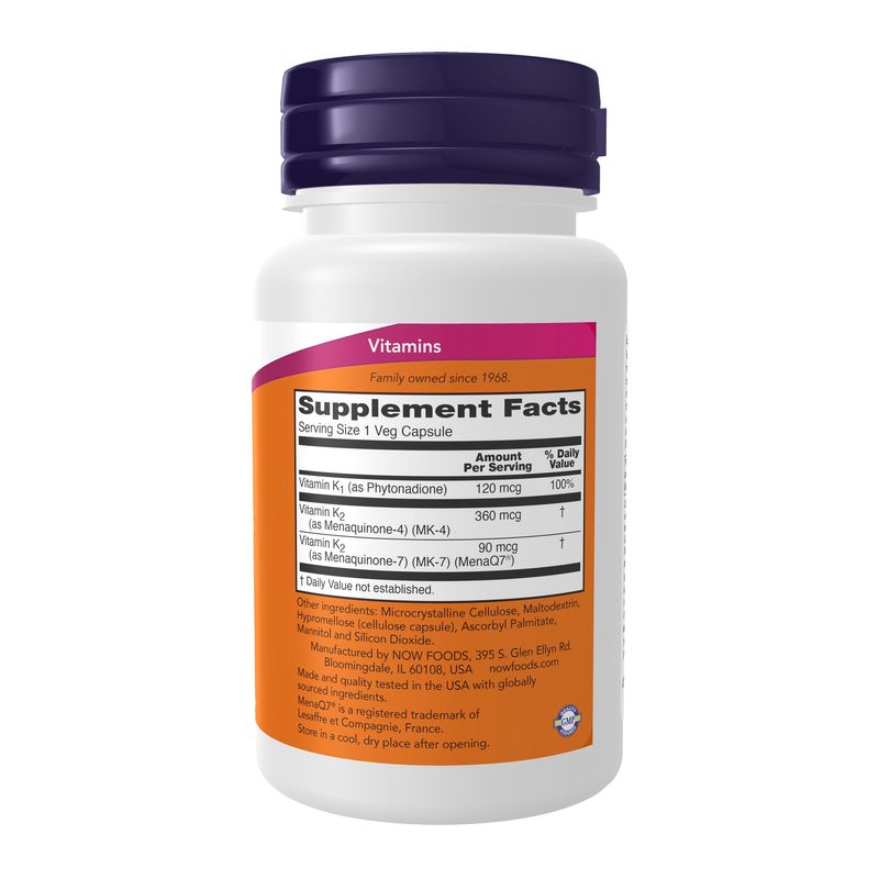 Now Supplements, Mk-7 Plus With K1 & Mk-4 , 90 Veg Caps