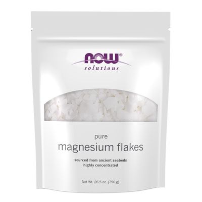 NOW Solutions, Magnesium Flakes, Pure, from the Ancient Seabed, Highly Concentrated, 26.5-Ounce