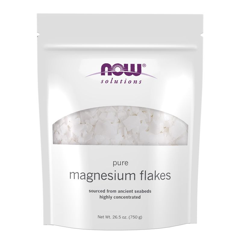 NOW Solutions, Magnesium Flakes, Pure, from the Ancient Seabed, Highly Concentrated, 26.5-Ounce NOW Solutions, Magnesium Flakes, Pure, from the Ancient Seabed, Highly Concentrated, 26.5-Ounce