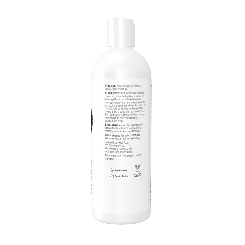 NOW Solutions, Berry Full™, Volume Boost Conditioner for Fine Hair with Biotin, pH Balanced, 16-Ounce