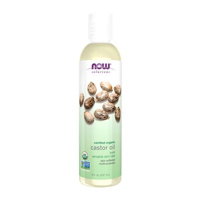 NOW Solutions, Organic Castor Oil, Pure Versatile Skin Care, Multi-Purpose Skin Softener, 8-Ounce NOW Solutions, Organic Castor Oil, Pure Versatile Skin Care, Multi-Purpose Skin Softener, 8-Ounce