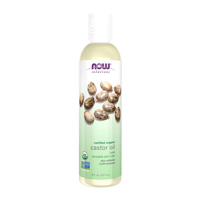 NOW Solutions, Organic Castor Oil, Pure Versatile Skin Care, Multi-Purpose Skin Softener, 8-Ounce NOW Solutions, Organic Castor Oil, Pure Versatile Skin Care, Multi-Purpose Skin Softener, 8-Ounce