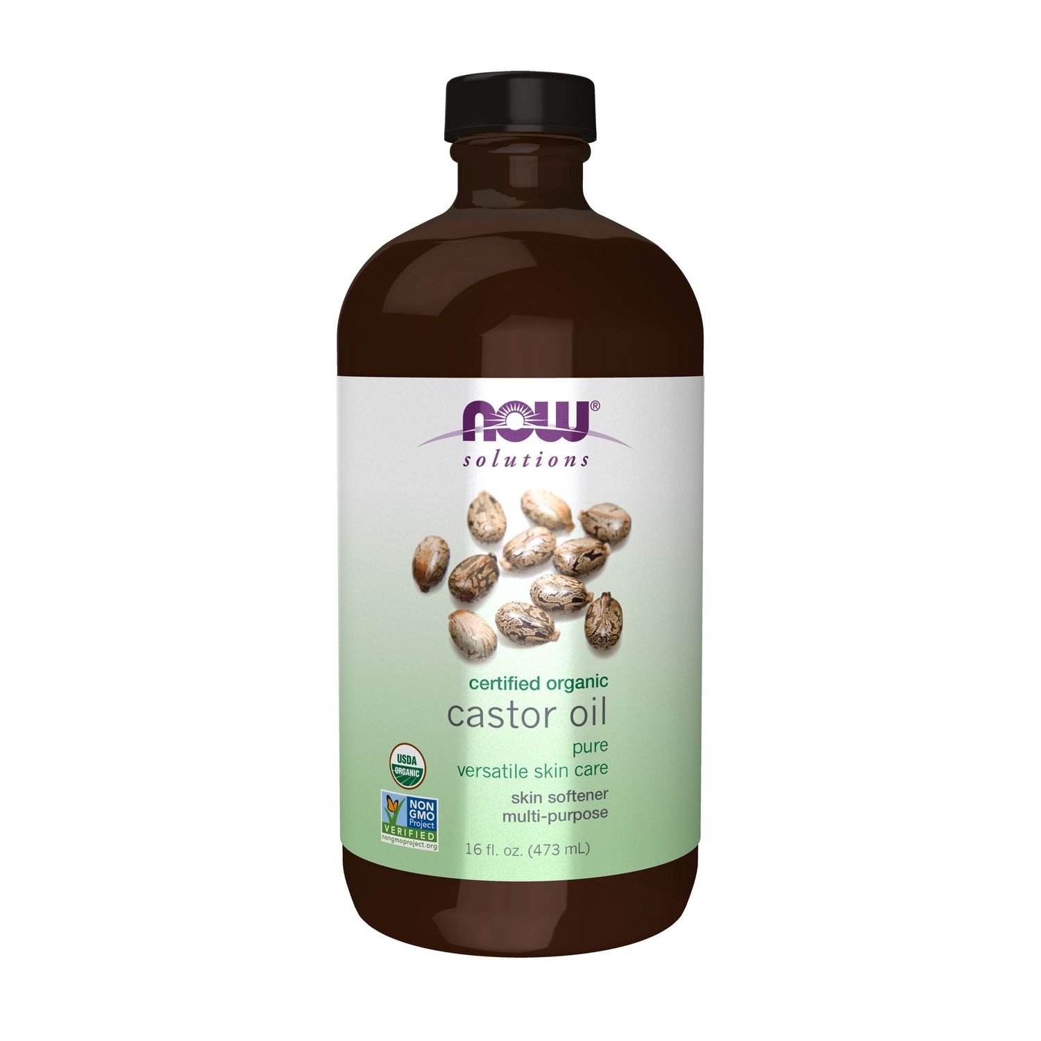 NOW Solutions, Organic Castor Oil, 100% Pure Versatile Skin Care, Multi-Purpose Skin Softener, 16-Ounce NOW Solutions, Organic Castor Oil, 100% Pure Versatile Skin Care, Multi-Purpose Skin Softener, 16-Ounce