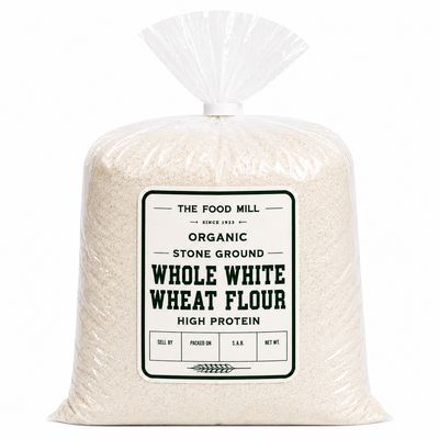 Stone Ground Whole White Wheat High Protein Flour Organic (Sold In Bulk)