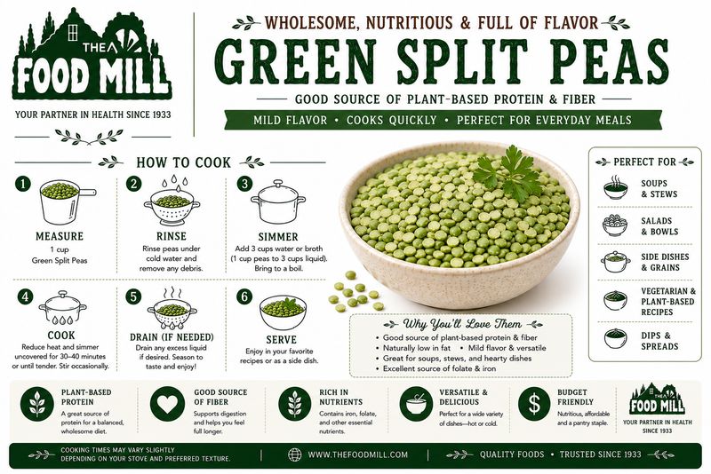 Green Peas Split (Sold In Bulk)