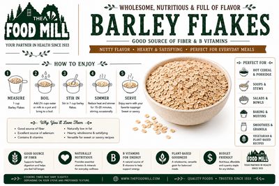 Barley Flakes Organic (Sold In Bulk)