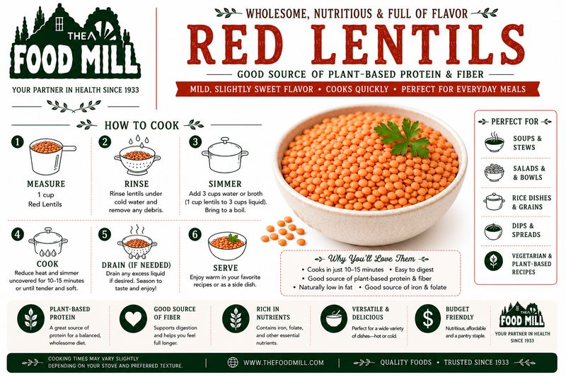 Red Lentils Organic (Sold In Bulk)