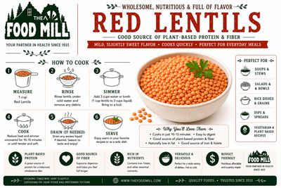 Red Lentils Organic (Sold In Bulk)