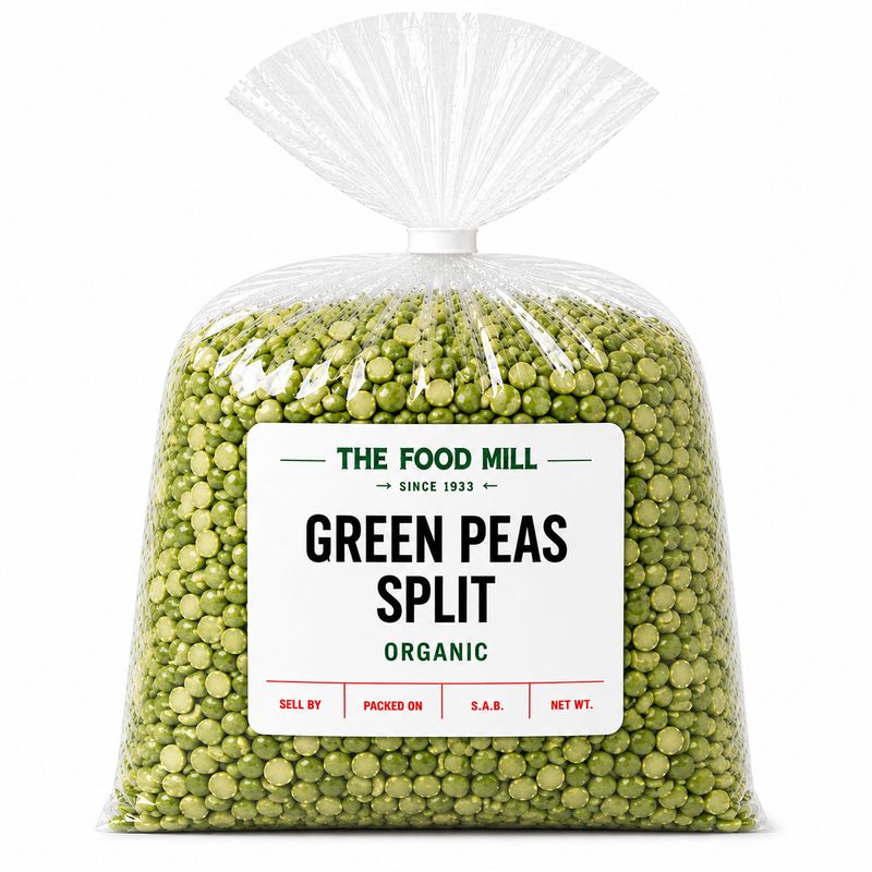 Green Peas Split Organic (Sold In Bulk)