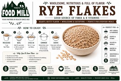 Rye Flakes Organic (Sold In Bulk)