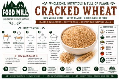Cracked Wheat Organic (Sold In Bulk)