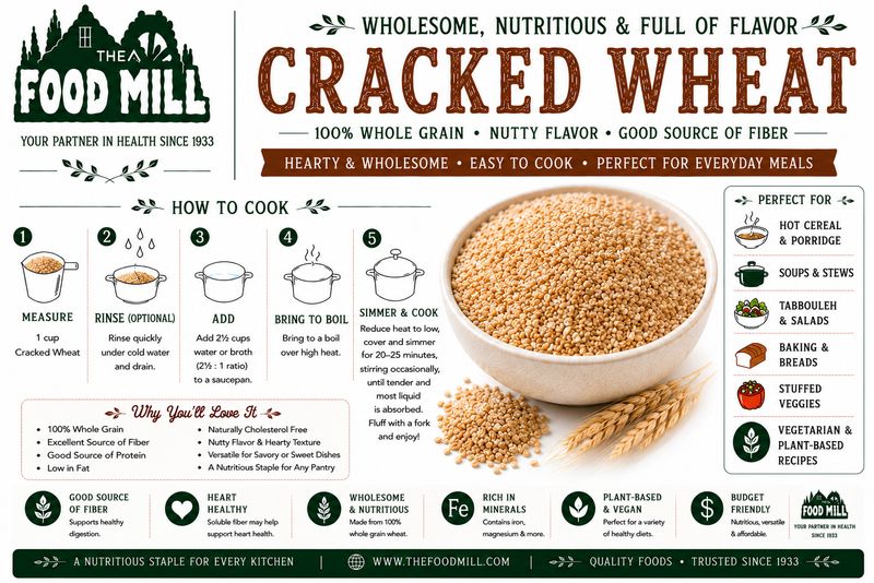 Cracked Wheat Organic (Sold In Bulk)
