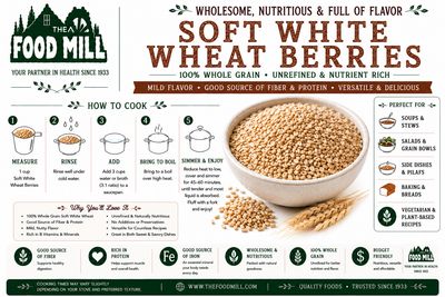 Soft White Wheat Berries Organic (Sold In Bulk)