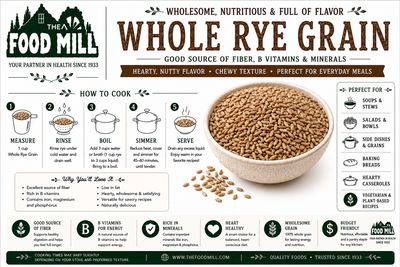 Whole Rye Grain Organic (Sold In Bulk)