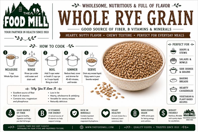 Whole Rye Grain Organic (Sold In Bulk)