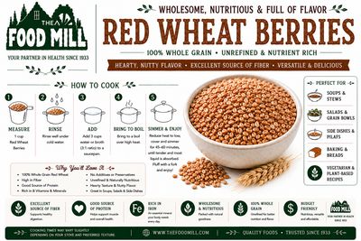 Red Wheat Berries Organic (Sold In Bulk)
