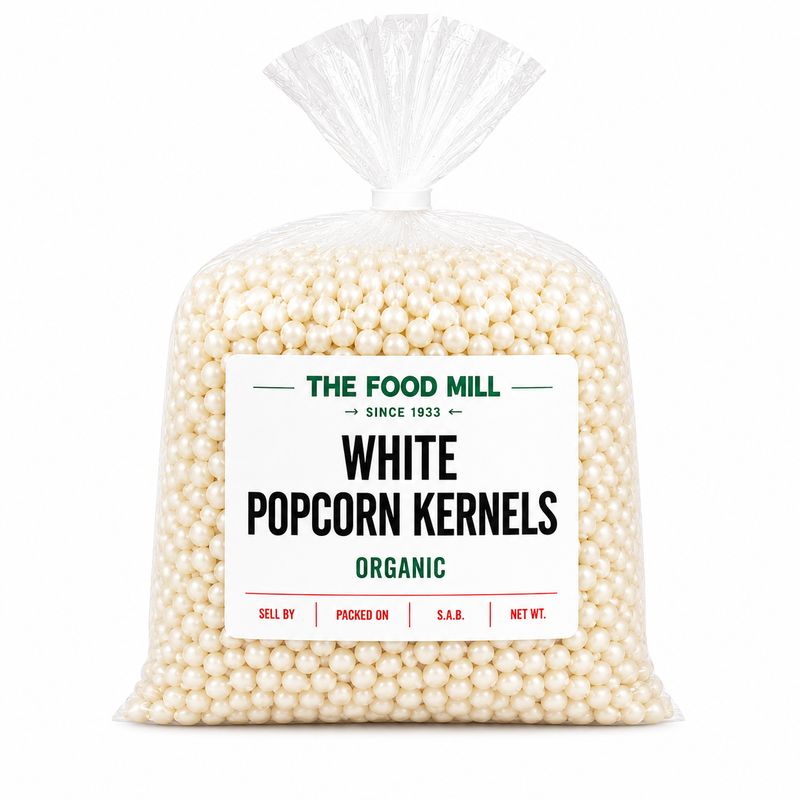 White Popcorn Kernels Organic (Sold In Bulk)