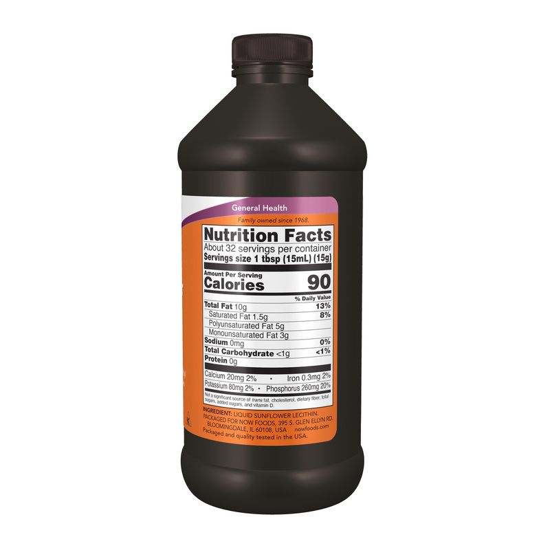 Now Supplements, Sunflower Liquid Lecithin 16Fl oz