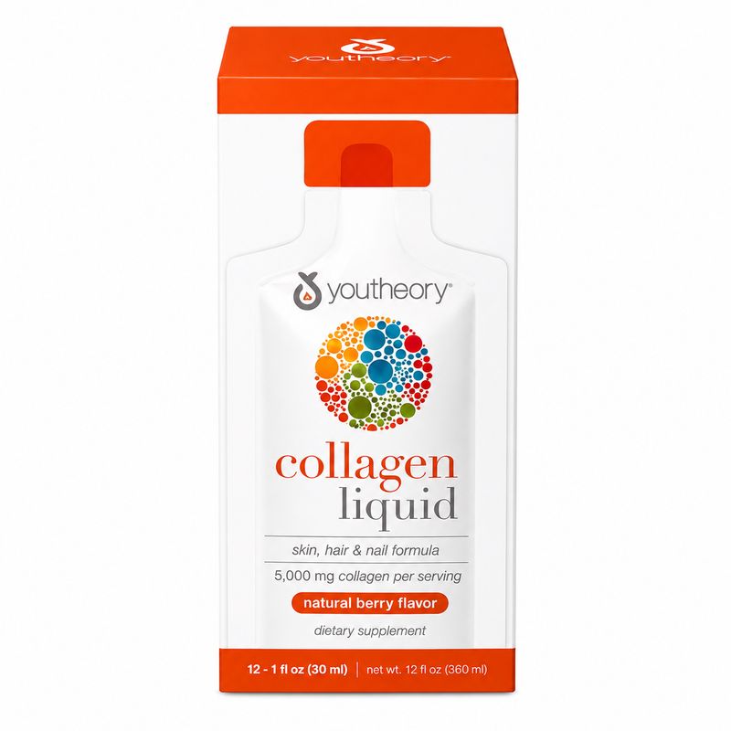Youtheory, Liquid Collagen Berry Flavor 12 - 1oz Youtheory, Liquid Collagen Berry Flavor 12 - 1oz