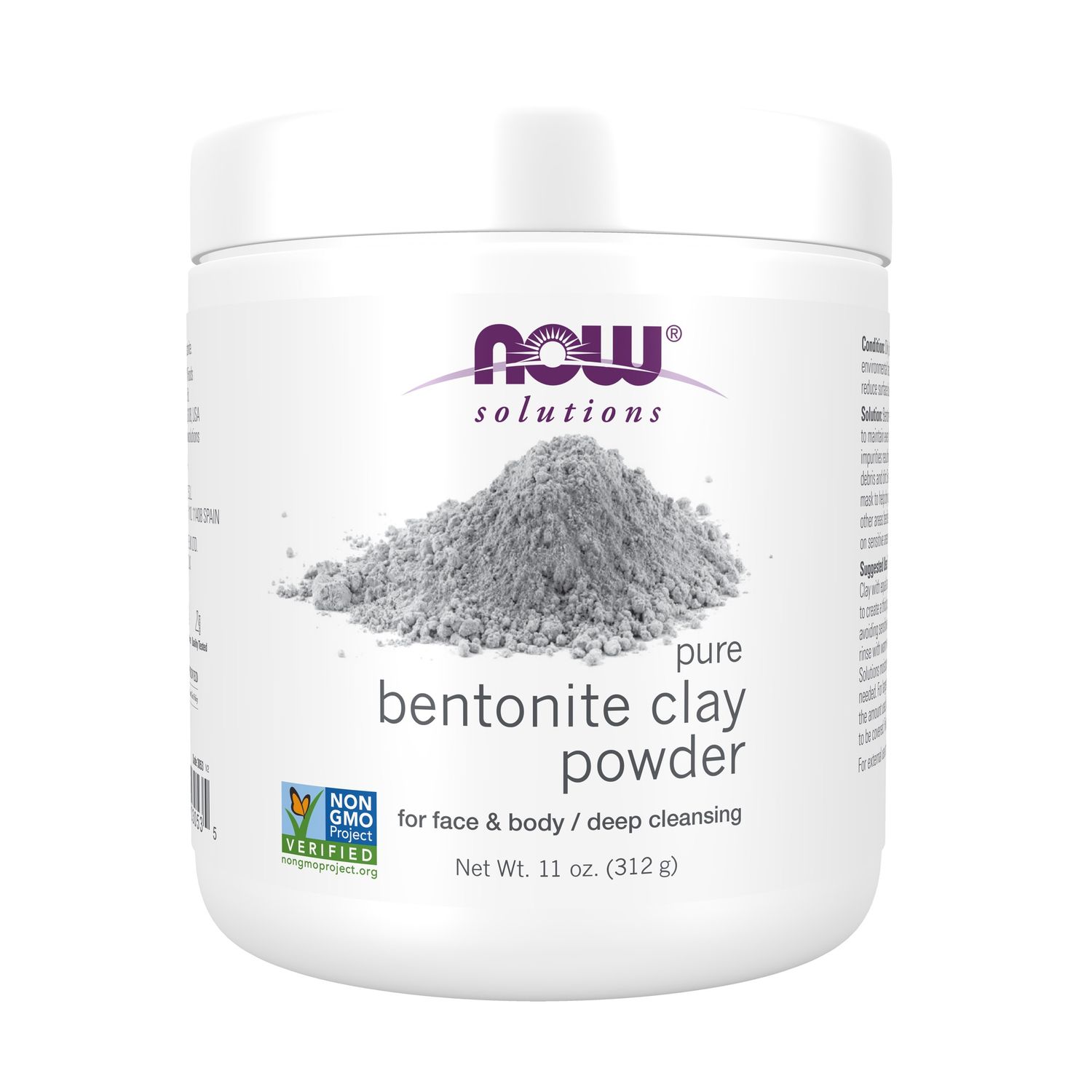 NOW Solutions, Bentonite Clay Powder, Pure Powder for Face and Body, Great for Oily Problem Skin, 11-Ounce NOW Solutions, Bentonite Clay Powder, Pure Powder for Face and Body, Great for Oily Problem Skin, 11-Ounce