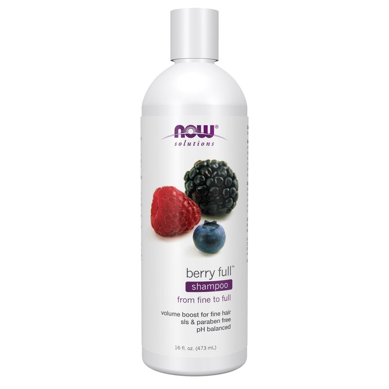 NOW Solutions, Berry Full™, Volume Boost Shampoo for Fine Hair with Biotin, pH Balanced, 16-Ounce