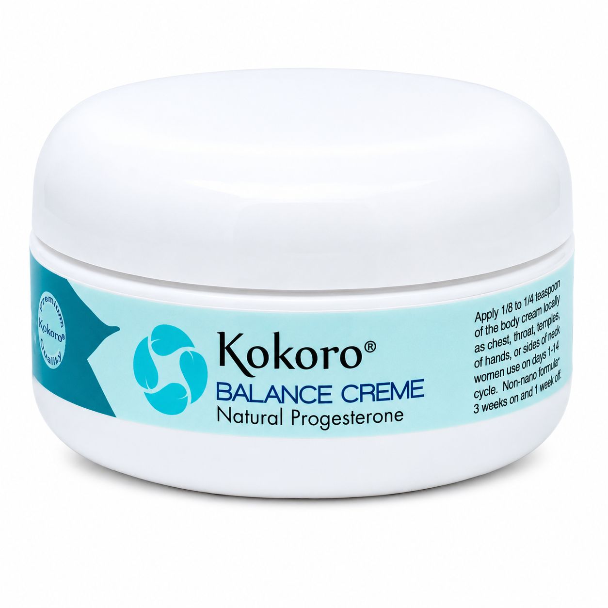 Kokoro, Balance Cream Natural Progesterone 2 oz