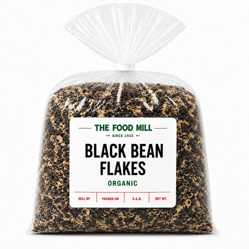 Black Bean Flakes Organic (Sold In Bulk)
