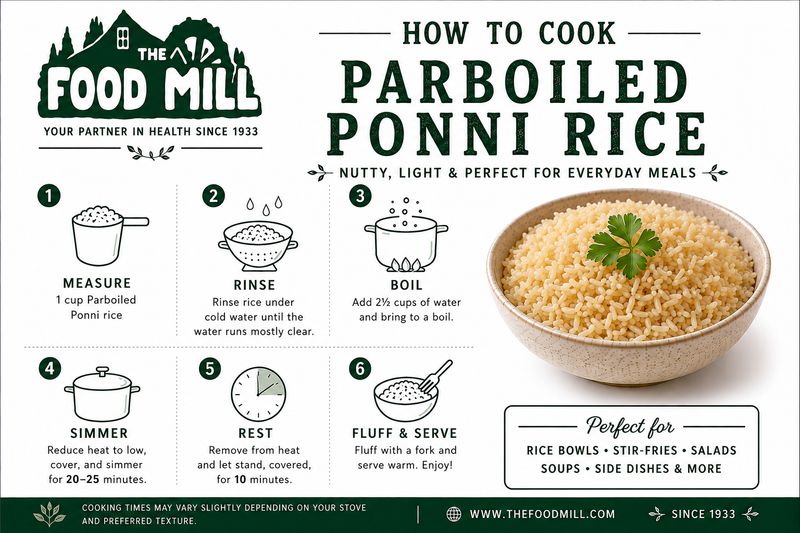 Parboiled Ponni Rice Organic (Sold In Bulk)