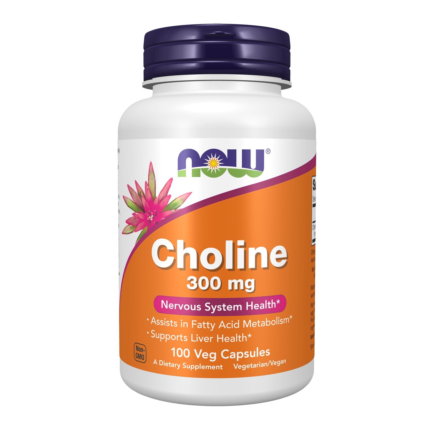 Now Supplements, Choline, 300 mg, 100 Veg Caps Now Supplements, Choline, 300 mg, 100 Veg Caps