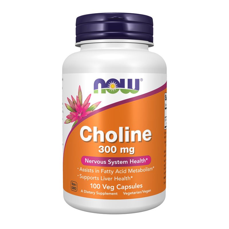 Now Supplements, Choline, 300 mg, 100 Veg Caps Now Supplements, Choline, 300 mg, 100 Veg Caps