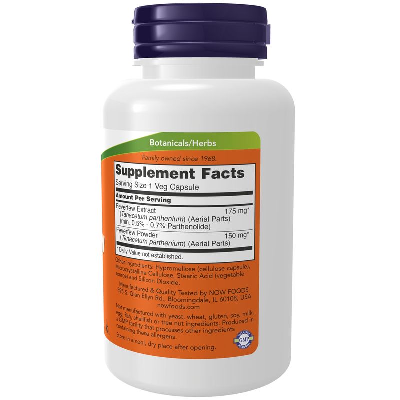 Now Supplements, Feverfew 100 veg caps
