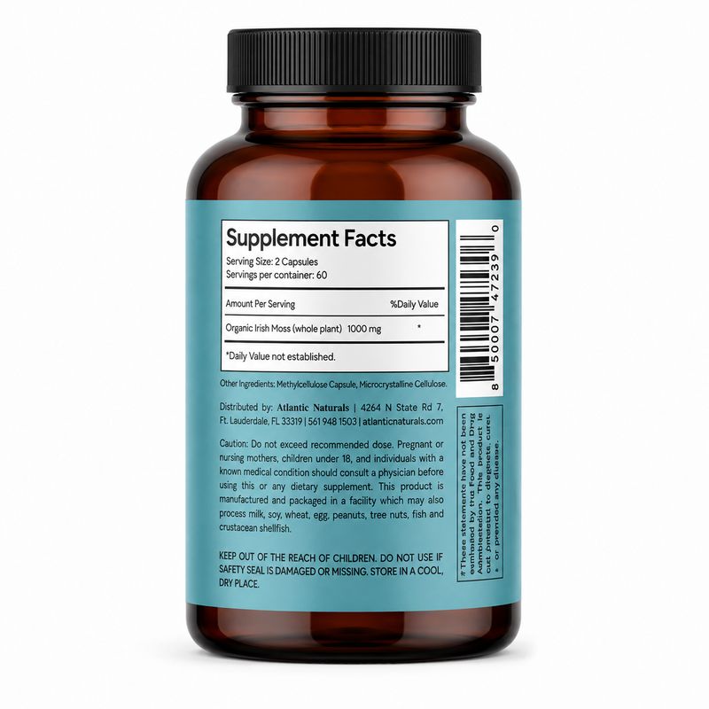 Atlantic Naturals, Sea Moss Superfood 120 veg caps