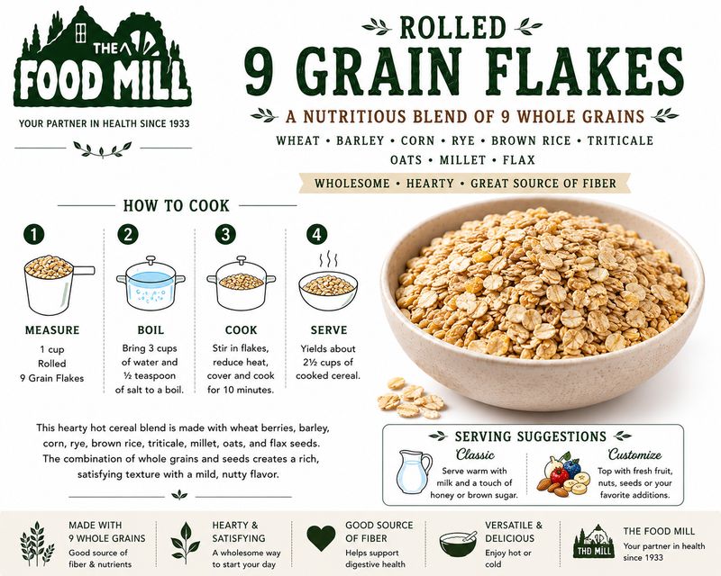 Rolled 9 Grain Flakes (Sold In Bulk)