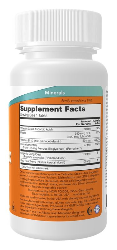 NOW Supplements, Iron Complex, Non-Constipating*, Essential Mineral, 100 Tablets