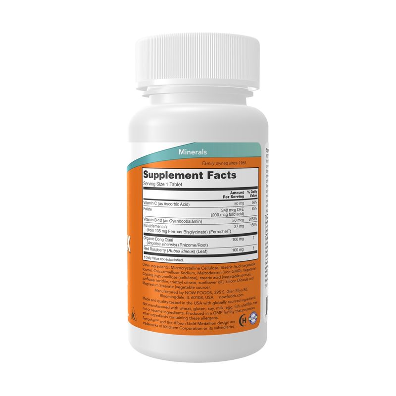 NOW Supplements, Iron Complex, Non-Constipating*, Essential Mineral, 100 Tablets