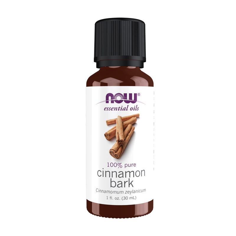 NOW Essential Oils, Cinnamon Bark Oil, Warming Aromatherapy Scent, Steam Distilled, Vegan, Child Resistant Cap, 1-Ounce NOW Essential Oils, Cinnamon Bark Oil, Warming Aromatherapy Scent, Steam Distilled, Vegan, Child Resistant Cap, 1-Ounce