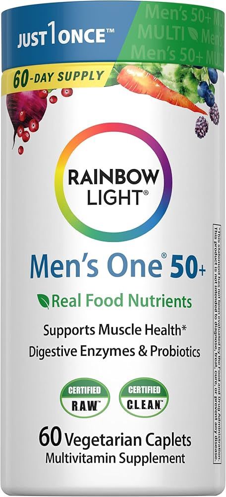 Rainbow Light, High Potency Men's One 50+ Multi, 60 Veg Tabs