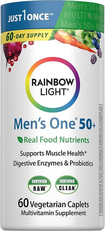Rainbow Light, High Potency Men's One 50+ Multi, 60 Veg Tabs