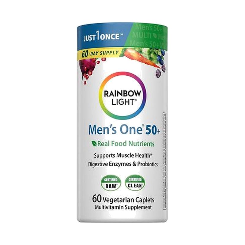 Rainbow Light, High Potency Men's One 50+ Multi, 60 Veg Tabs
