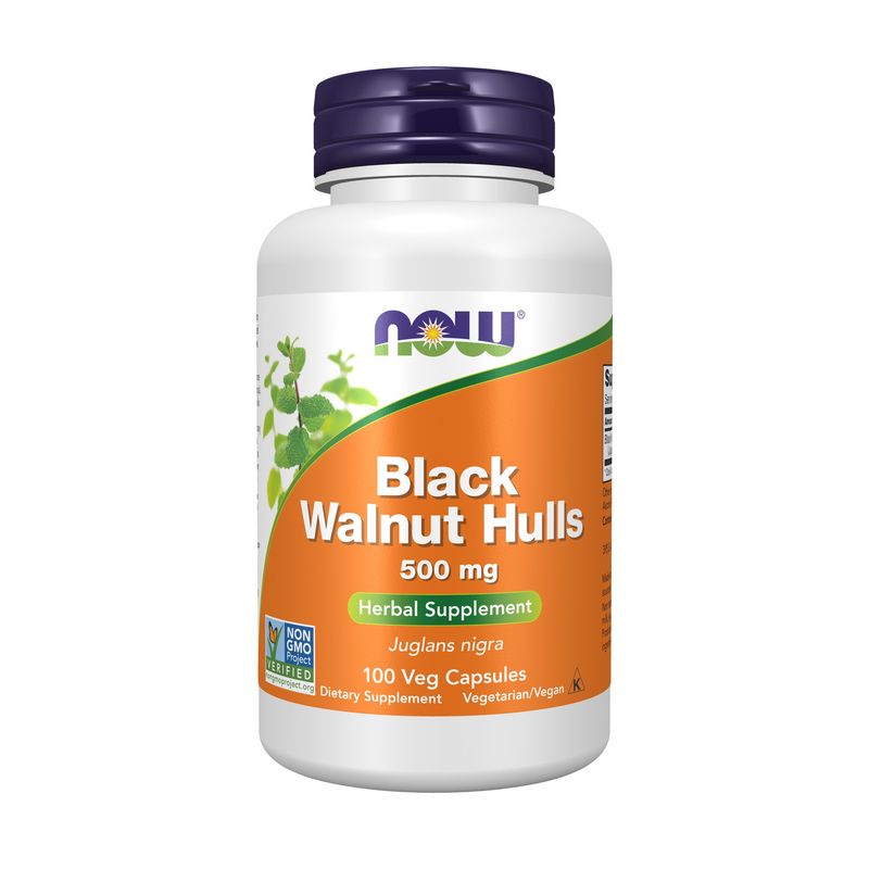 NOW Supplements, Black Walnut Hulls (Juglans nigra) 500 mg, Herbal Supplement, 100 Veg Capsules NOW Supplements, Black Walnut Hulls (Juglans nigra) 500 mg, Herbal Supplement, 100 Veg Capsules
