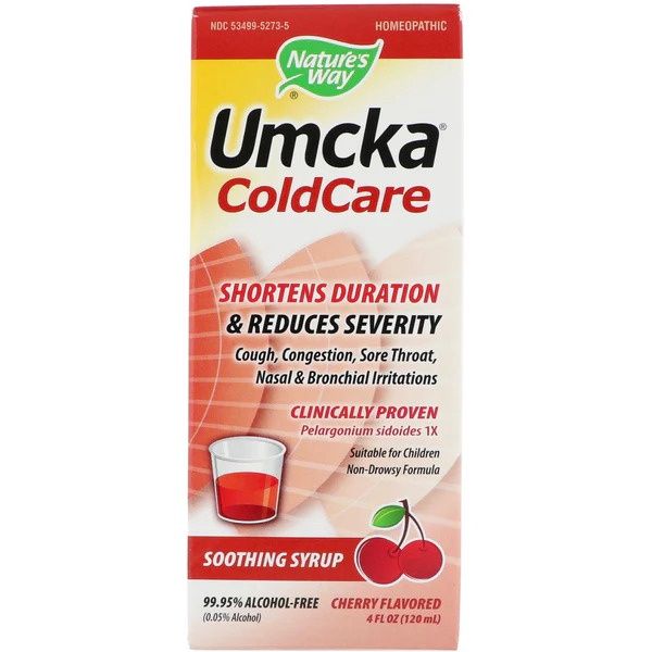 Nature’s Way, Umcka ColdCare, Soothing Syrup, Cherry, 4 Oz