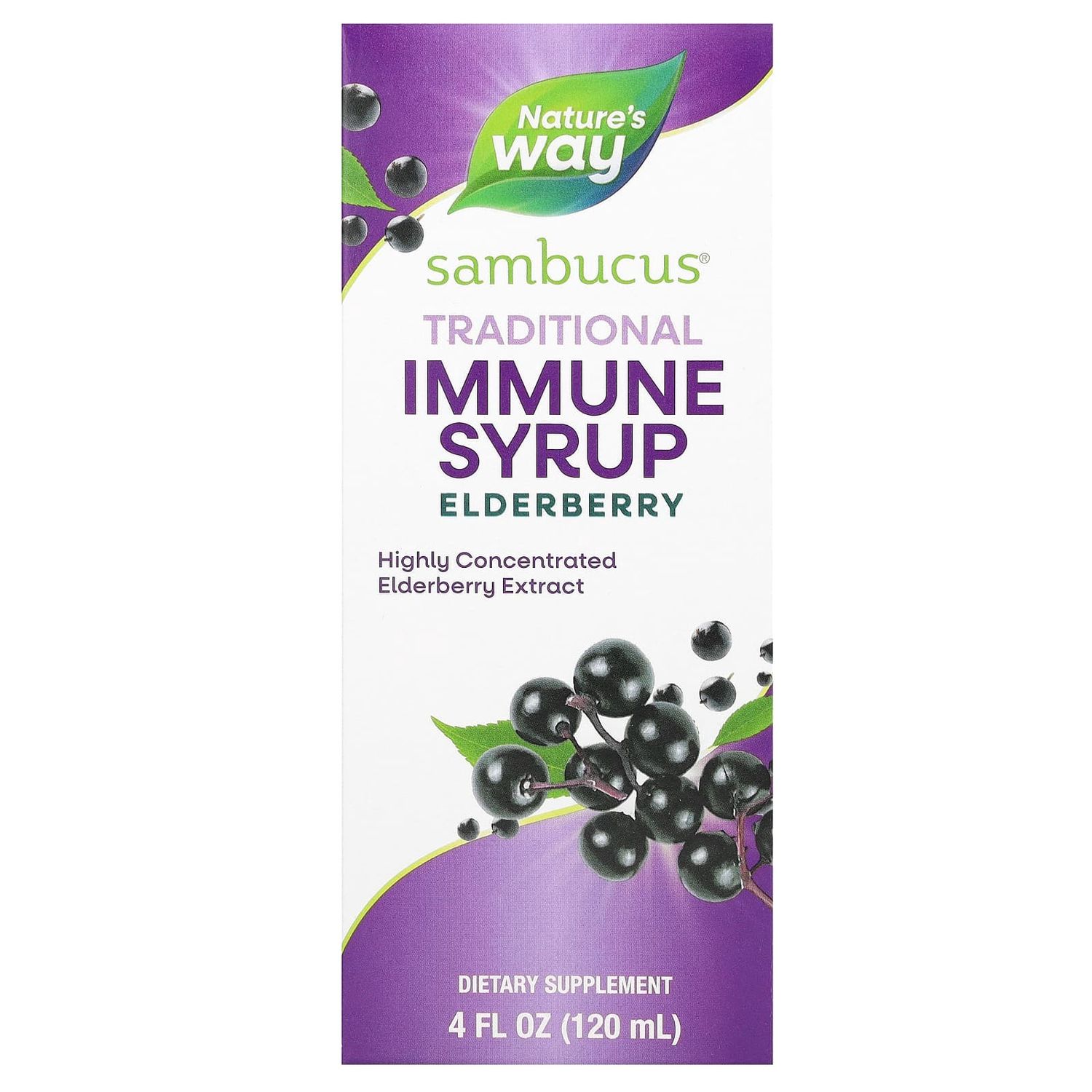 Natures Way, Sambucus IMMUNE SYRUP 4fl oz