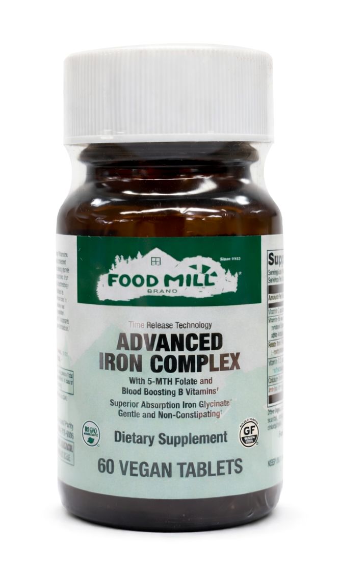 The Food Mill, Advanced Iron Complex- 60 Tablets