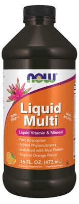 NOW, Liquid Multi Iron-Free, Orange Flavor – 16 fl oz NOW, Liquid Multi Iron-Free, Orange Flavor – 16 fl oz