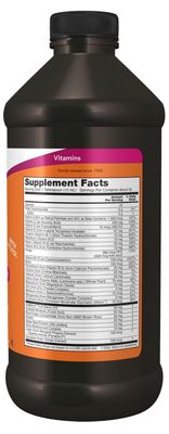 NOW Supplements, Liquid Multi, Tropical Orange Flavor, Fast Absorption, with Added Phytonutrients, 16-Ounce