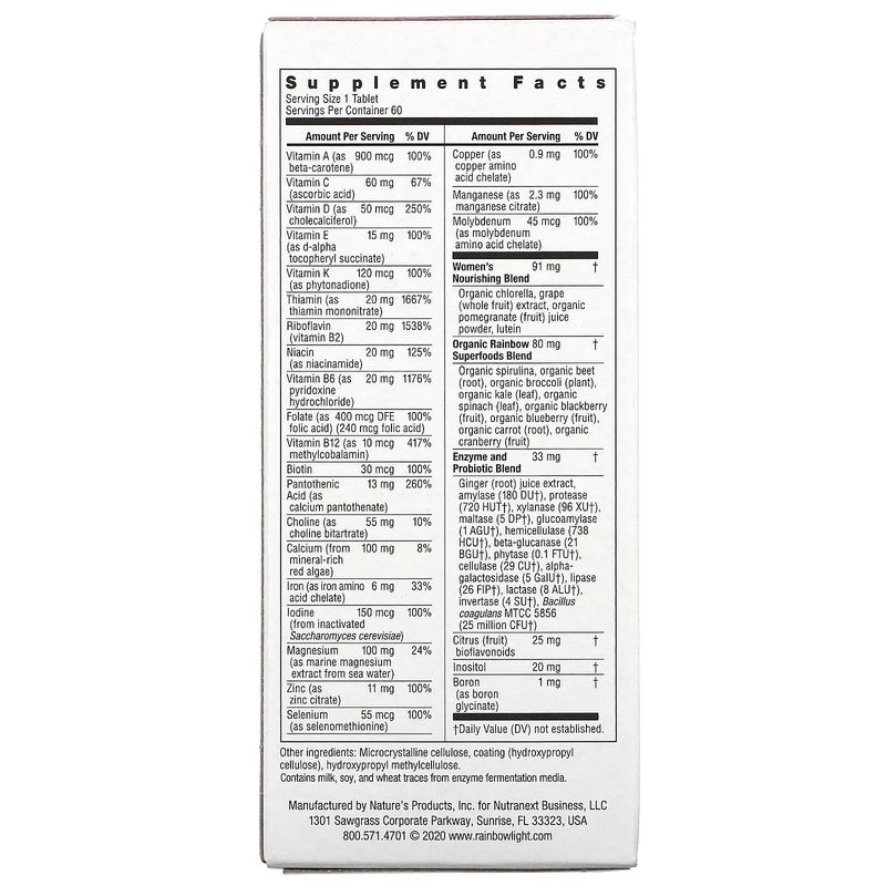 Rainbow Light, Woman's One Multi 60 Tablets