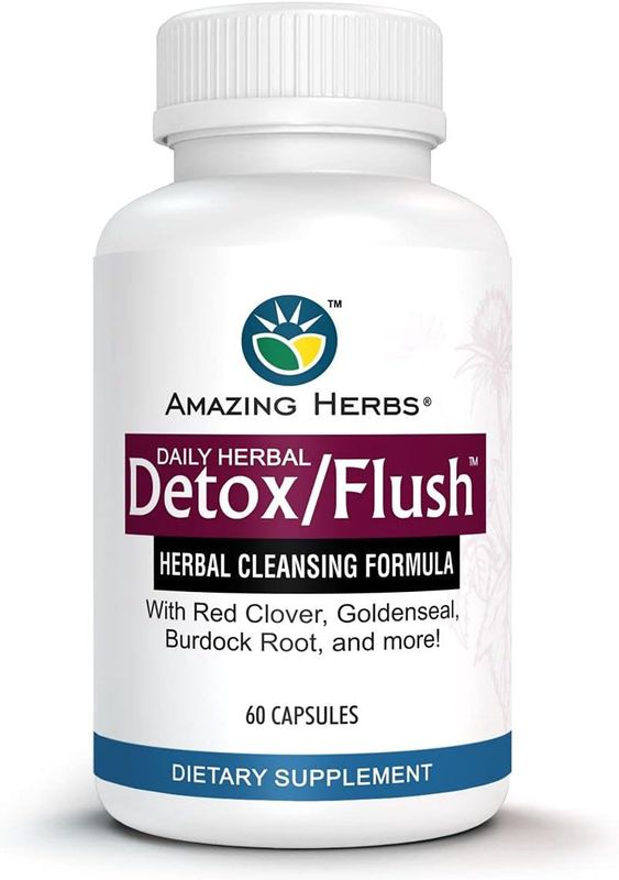 Amazing Herbs, Daily Detox / Flush Blood Purifier – 60 Capsules
