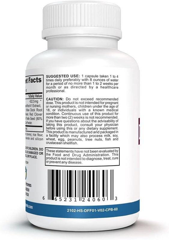 Amazing Herbs, Daily Detox / Flush Blood Purifier - 60 Capsules